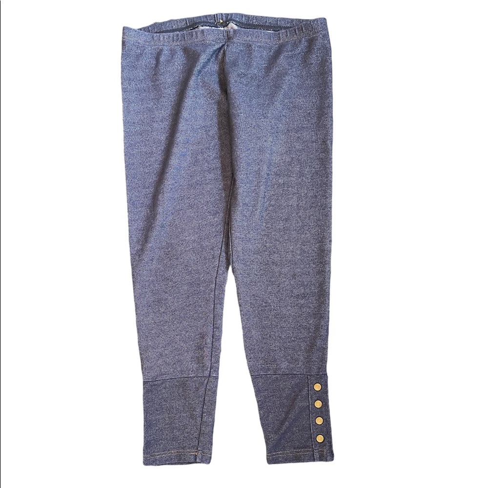 Organic cotton cropped denim leggings